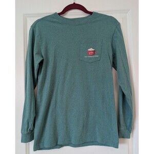 Southern Tide Blue Warm Winter Wishes Cotton Long Sleeve Shirt Women's XS